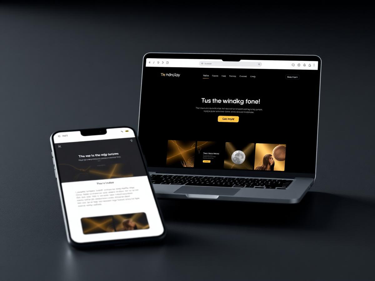 Website design shown on laptop and phone